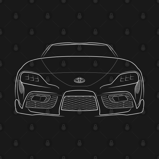 front/back - 2020 Toyota GR Supra Mk5 - stencil, white by mal_photography