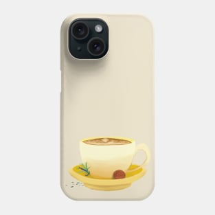 Yellow Cup of Latte Phone Case