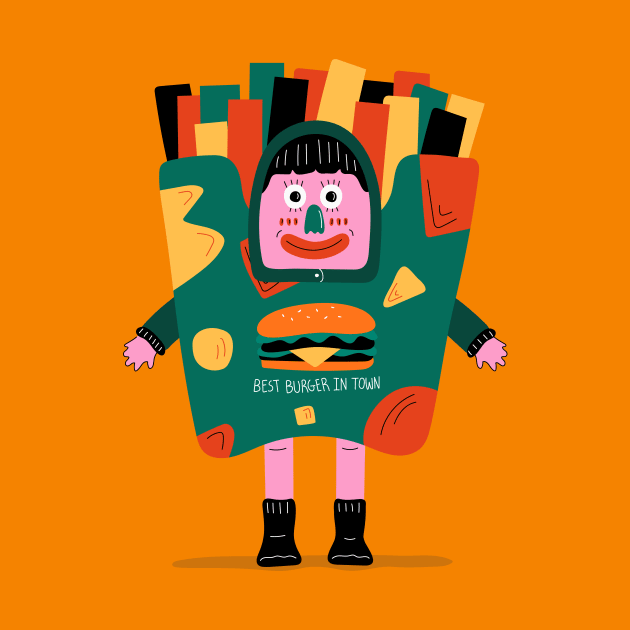 Best Burger In Town Mascot by StayMadMaddie