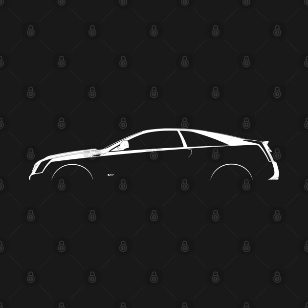 Cadillac CTS-V Coupe (2011) Silhouette by Car-Silhouettes