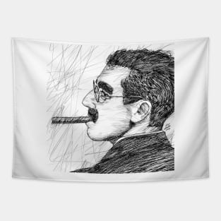 GROUCHO MARX ink portrait .1 Tapestry