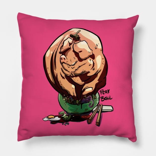 Pork Bowl Pillow by ruhefuchs