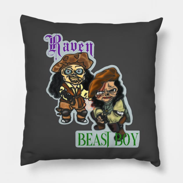 Raven & Beast Boy of The Gauntlet! Pillow by DokKaeBi Studios