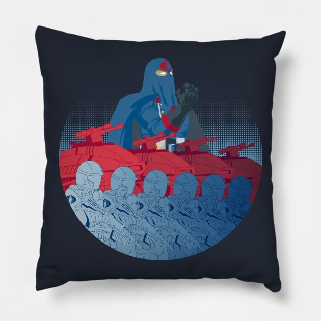 Hail Cobra Pillow by monkeyminion