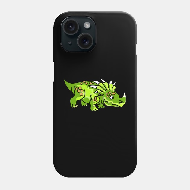 Cartoon Styracosaurus Dinosaur Phone Case by imphavok