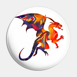 Abstract Fire Dragon Pin