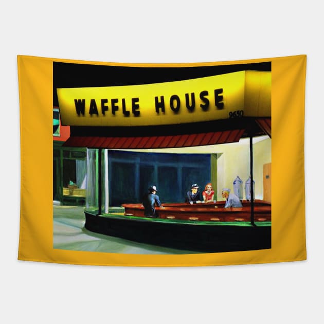 Waffle House Nighthawks Tapestry by Jan Lewin Art Store