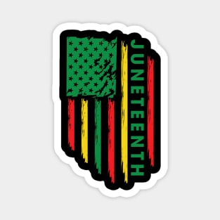 Juneteenth, Black History, Freedom Day, USA Flag, African Colors Magnet