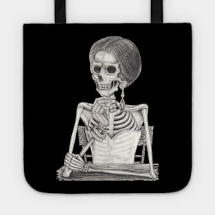 Female skeleton fashion model. Tote