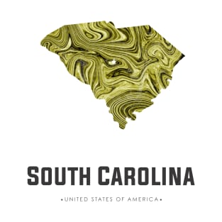 South Carolina state map abstract golden green T-Shirt