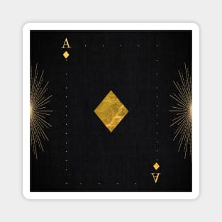 Ace of Diamonds - Golden cards Magnet