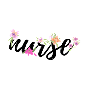 floral nurse T-Shirt