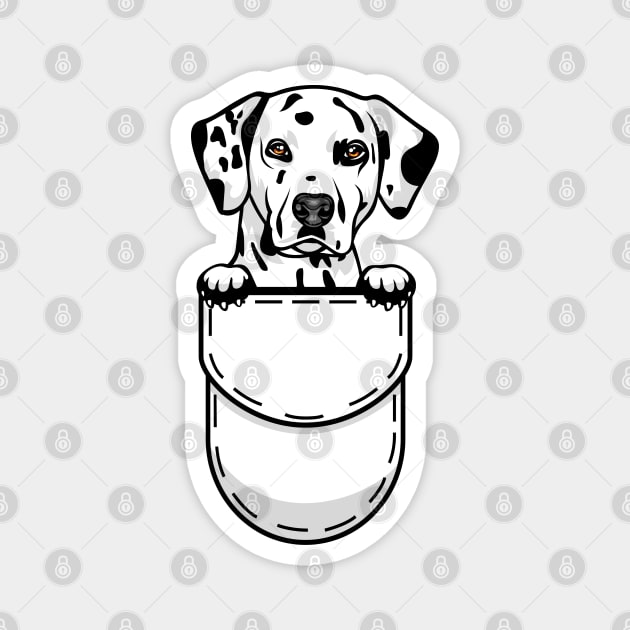 Funny Dalmatian Pocket Dog Magnet by Pet My Dog