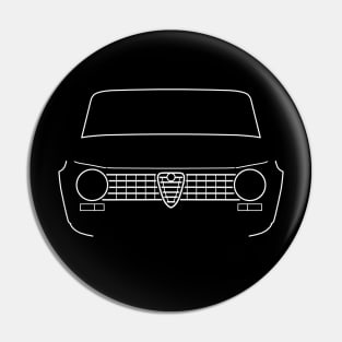 1964 Alfa Romeo Giulia classic car outline graphic (white) Pin