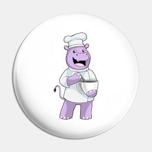 Hippo as Chef with Bowl Pin