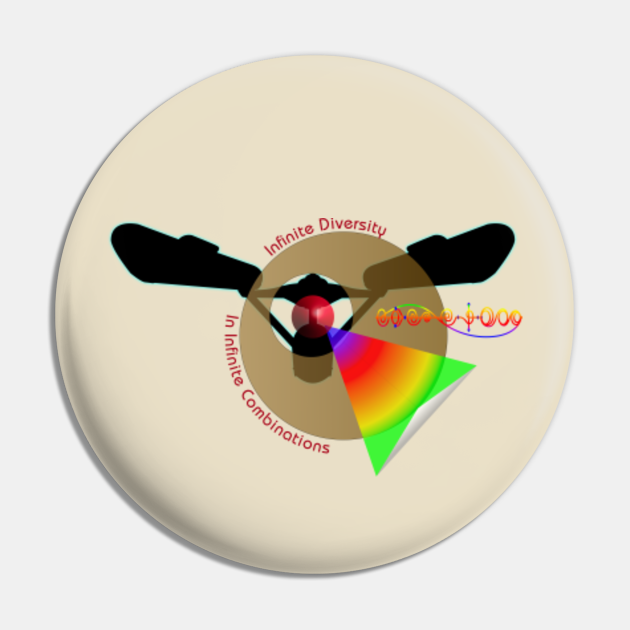 Infinite Diversity in Infinite Combinations Vulcan Philosophy Pin TeePublic