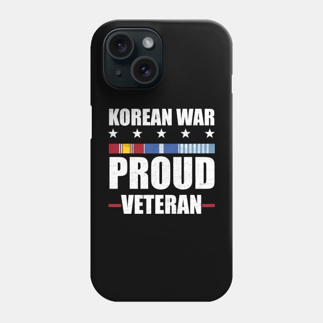 Korean War Veteran Pride Korea Service Ribbon Proud Veteran Phone Case by larfly