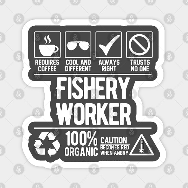 Fishery Worker Job (white) Magnet by Graficof