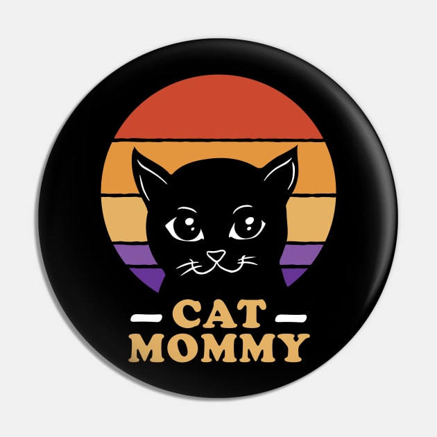 Cool funny cat mom gift Pin by LR_Collections