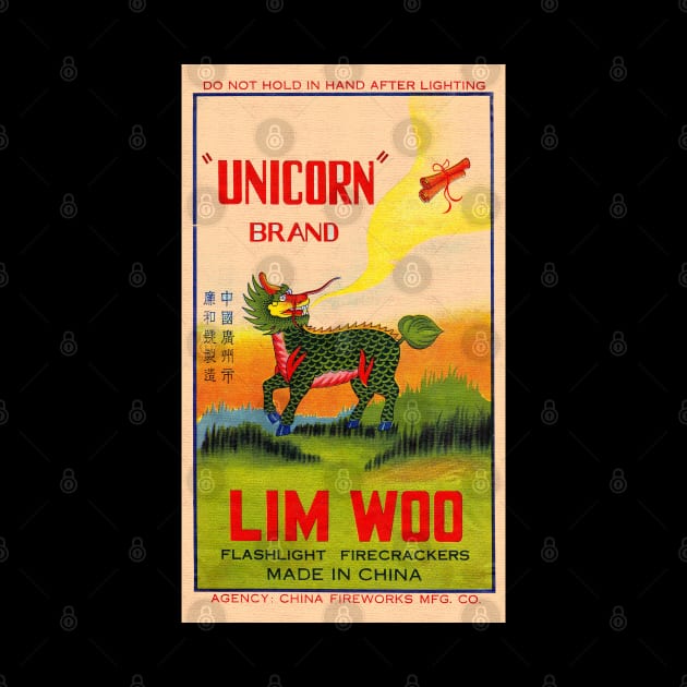 VINTAGE FIRECRACKER UNICORN LIM WOO MADE IN CHINA by kakeanbacot