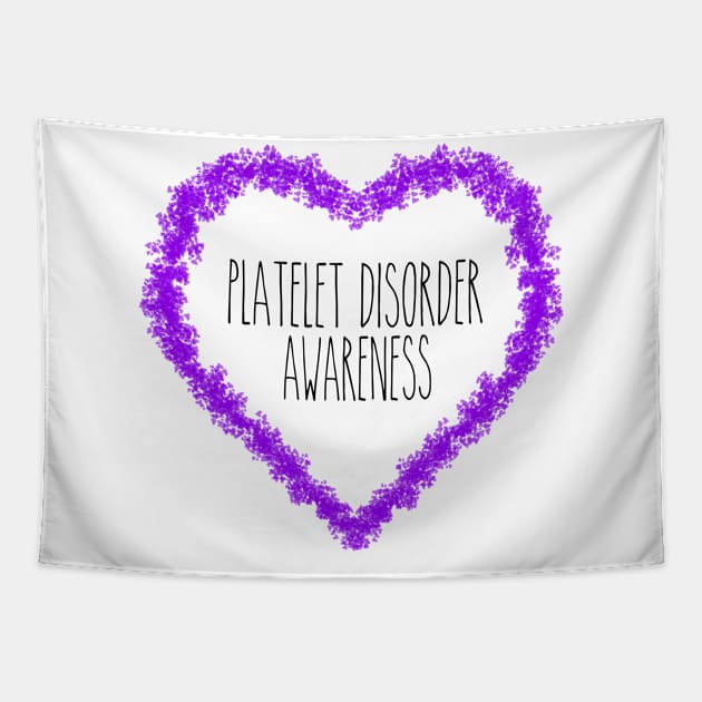 Platelet Disorder Awareness Support In Heart Tapestry by MerchAndrey