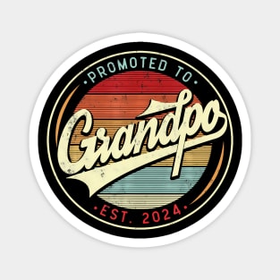 Promoted To Grandpa Est 2024 New Grandpa Father In Law Magnet