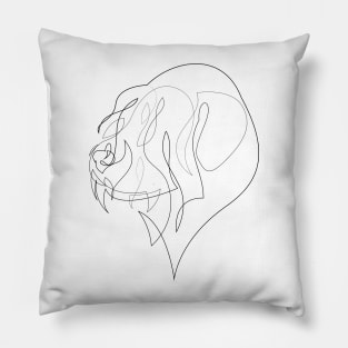 Black Russian Terrier - one line dog Pillow