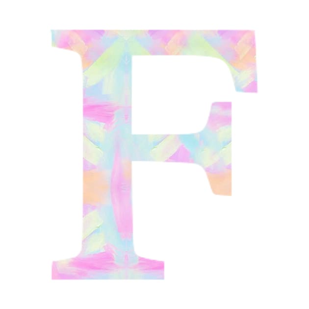 The Letter F Rainbow Design by Claireandrewss