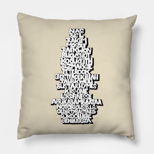 Rap Legends. Funky Design. Hip hop Allstars 90´s. Pillow