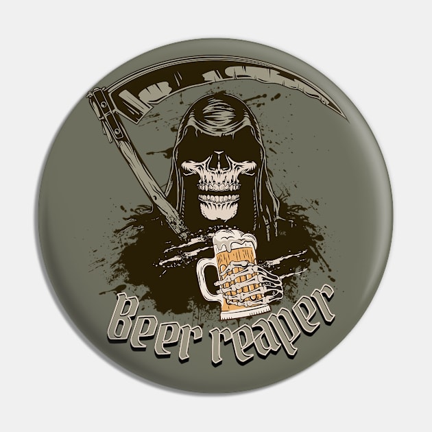 Beer reaper Pin by onemoremask