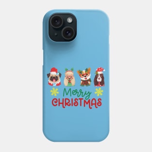 Dog Lover Merry Christmas Greeting Phone Case