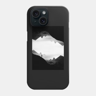 black wasteland isolation Phone Case