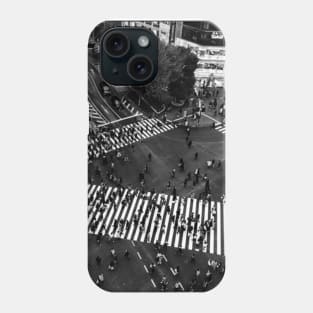 Japan Shibuya Crossing Monochrome Edition Phone Case