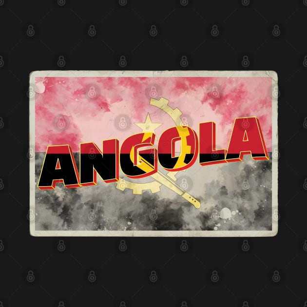 Angola Vintage style retro souvenir by DesignerPropo