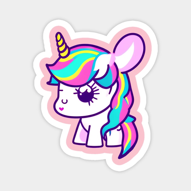 A CUTE KAWAI Unicorn Magnet by mmamma030