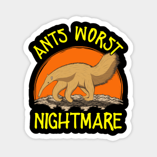 Ants Worst Nightmare | Funny Animal Lover Gifts | Anteater Magnet