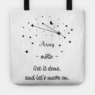 Key phrases of the zodiac signs: Aries Tote