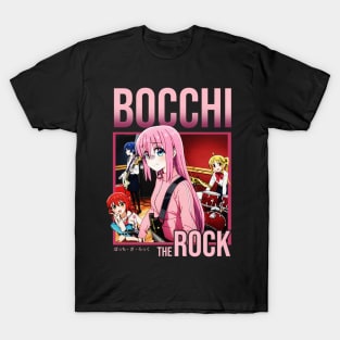 All The Main Characters In Bocchi The Rock Anime In A Cute Minimalist Pop  Art Design Featured With Their Unique Hairpin And Ribbon Colored In Their  Own Hair Color - Bocchi The