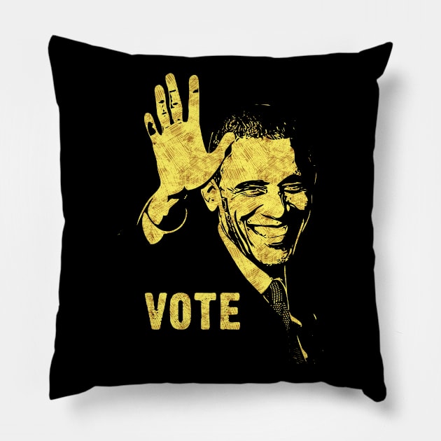 ✪✪✪ BARACK OBAMA ✪✪✪ VOTE Portrait Abstract Art Style Tribute Pillow by Naumovski