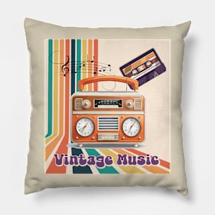 Retro Vintage Music Pillow