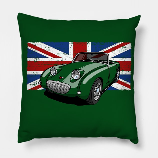 The cool small and smart sports car so fun so cute! Pillow by jaagdesign