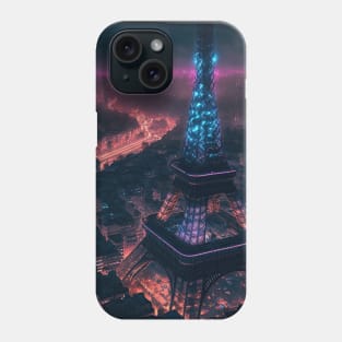 Cyberpunk Eiffel Tower Phone Case