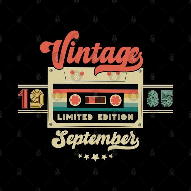 Vintage September 1985 Music Cassette - Limited Edition - 37 Years Old Birthday Gifts by Vixel Art