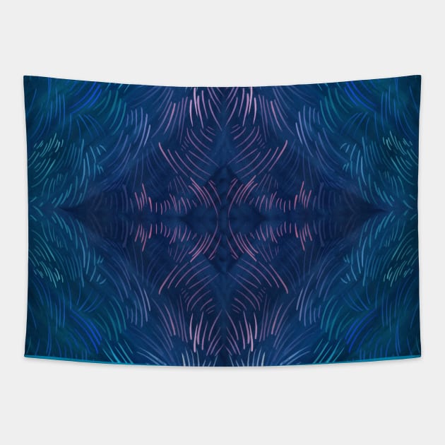 California Fields in Blue Tapestry by Scazzilla