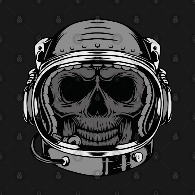 Astronaut skull by ShirtyLife