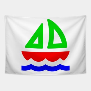 Sailing Boat for Yacht Sailors Tapestry