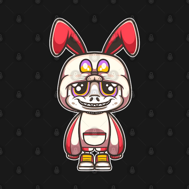 little monster bunny cartoon by Behold Design Supply