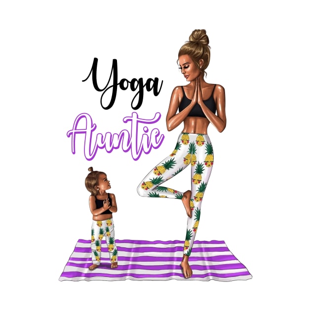 Yoga Auntie Cool Meditating Auntie by Margaretsantana