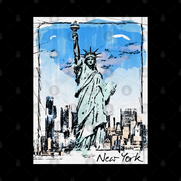 NEW YORK Manhattan The Bronx Brooklyn Queens Staten Island - Pop Art by raaak