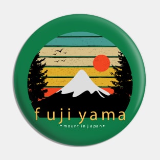 Fujiyama mount japan Pin